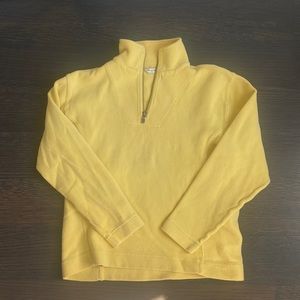 TOMMY BAHAMA YELLOW QUARTER ZIP-UP COLLARED COTTON SWEATSHIRT SUPER SOFT SIZE XS